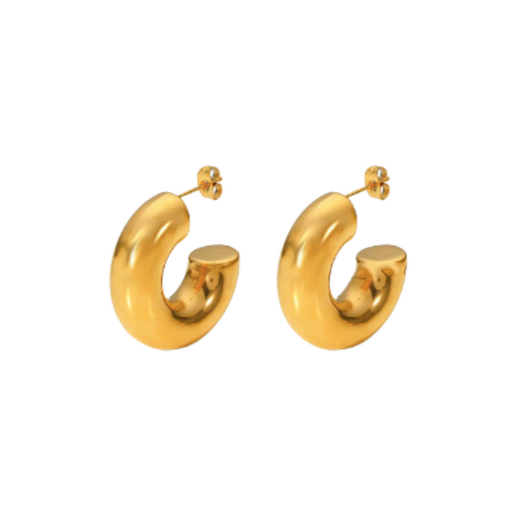 chunky gold hoops PAZ&CO